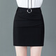 S.SOFEA high waist short skirt makes you look slim and versatile professional black black 9906 L 100-110Jin [Jin equals 0.5 kg]