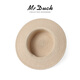 Mr DUCK Light Luxury Grade Imported Philippines Ultra-Lightweight Breathable Natural Linen French Flat Top Hat Large and Small Head Circumference Hat MS56329-Light Rice (Flat Top Straw Hat) S(52-54cm)