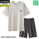 Modal Pajamas Summer de verano de verano 2025 Nuevo estilo delgado de gran tamaño de manga corta para ropa de ropa para al aire libre