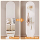 Full Pin House Rotating Dressing Mirror Full-body Floor-standing Mirror Home Bedroom Clothes Rack Mirror Integrated Fitting Mirror Vertical White 46