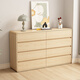 
Han and Tang Shuangsheng Log Style Solid Wood Side Cabinets Living Room Cabinet Multi-function Cabinet Household Storage Bedroom Storage Cabinet [Warm White] Upstairs to install (Real Wood. Rounded Corners) Ten Dolls: 1585*40*111