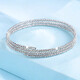 Pavilion pt950 platinum bracelet for women, elastic laser bouncy bead bracelet, sparkling round bead platinum bracelet bracelet gift, gold weight 2.9-3.1 grams, single circle elastic bracelet