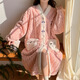 FHHUABD coral velvet nightgown for women Spring and Autumn 2024 new cute thickened flannel home clothes pajamas for women Autumn and Winter 761# M women L (suggested height 160-165c, weight 1