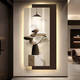 Yonghuan Modern Light Luxus -Eingangsdekoration Malerei Einfaches LED -Lampe Hängende Malerei neben der Tür 2025 Neues Wandbild T12350 80*160 cm Power Bank Fernbedienung UV -Schnitzen + Kristall