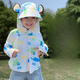 Baogeyan children's sun protection clothing summer new style girls and boys ice silk anti-UV breathable cloak shawl hooded sun protection clothing sky blue colorful clouds big brim big children height 130-145cm one size