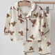 
S.SOFEA Bear Children's Pajamas Spring and Autumn Long Sleeve Baby Home Clothing Outdoor Set 846-Bear Set 80