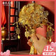 WCZ Hochzeitsgeschenke für die Braut handgefertigtes DIY-Handheld-Blumenbraut Hochzeit Golden Material Beutel Hochzeit Hochzeit Boudoir Geschenke für den Goldenen Braut Golden Flow das ganze Jahr über goldene Anhänger flexiblerer handgefertigter DIY verbessert Gilt Accessoires Bag + Klebeblue-Stick 2 Stück 2 Stücke