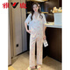 Yalu [Dólar dulce] Pajama de ropa de casa pequeña para mujeres Traje de verano delgado Seda de agua fría delgada pantalones de manga corta Yfy-9905 [pantalones de manga corta] M [recomendado 80-100Jin [Jin equivale a 0,5 kg]]]