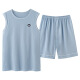 Palando Pajamas para hombres para pantalones cortos de chaleco sin mangas de algodón de verano Gran tamaño para el chaleco de verano para hombres Juego de ropa para el hogar 13657 [algodón puro, amigable con la piel y transpirable] XL [sugerido para 120-140Jin [Jin iguala 0.5 kg] de desgaste]