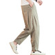 Kurashi ichishu pantalon décontracté en lin mince de style chinois à la tendance pour un pantalon long coton de sport en vrac masculin harun pantalon long gris xl