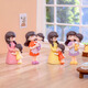 Xixiaowei paysage moderne créatif de la fête des mères poupées de la fête des mères petits ornements de bricolage décorations enfants enfants enfants enfants 2 Mother and Daughter [Orange + Yellow]