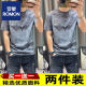 罗蒙2025新款短袖t恤男士夏季圆领休闲印花T恤青年半袖上衣大码男装 829T恤灰色+黑色【2件装】 XL 【建议120-130斤