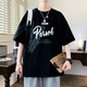 QLTQZQ Teen kurzärmelig T-Shirt Männer Sommer 2025 Junior High School Schüler Handsome Trendy Big Children Sommer halbärmelig NDC-693 Beige M.