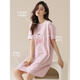 Hengyuanxiang Nachthemd für Frauen kurzärmelige Sommer Pure Cotton Thin Girls Pyjamas für sommerliche und atmungsaktive Kleidung im Freien im Freien 15620 m 160/90-110Jin [Jin ist gleich 0,5 kg]