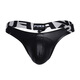 Meridian ANDREWCHRISTIAN sexy imitation leather men's thong U convex three-dimensional bag sports 93458 black M