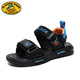 G.duck小黄鸭男童凉鞋夏款2025新款夏季男孩鞋子运动软底露趾儿童沙滩鞋 6212黑蓝 29 内长18.5cm