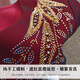 熙威尼婚礼妈妈高端洋气喜服酒红色连衣裙丈母娘喜婆婆结婚宴会礼服裙子 12202酒红色 短袖款 5XL 【建议170-190斤】