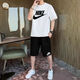 NBA Kids-nike polyvalent à tendance fraîche Shorts d'été convient le beau coton pur pur t-shirt polyvalent en vrac hommes nike blanc t bleu et rouge gros étiquette + pantalon noir nike enfants 12034-45jin [Jin est égal à 0,5 kg]