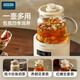 OIDIRE (Odd) Health Pot Full Glass Flower Tea Cup Health Cup Multifunctional 0 Glue Electric Stew Kettle Office Constant Temperature Health Cup 500ML ODI-HC06 Filter Type
