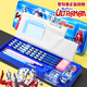 Étui au crayon transformé à double couche Ultraman pour garçons crayon crayon de grande capacité multiplexie de grande capacité crayon élève crayon high-tech paillette récemment améliorée Optimus 9929 Get 7 pièces +1