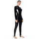 Yingfa new women's full body sun protection swimsuit long-sleeved jellyfish wetsuit black/grass green xl