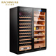 Pupan cigar cabinet customized CS600 double-door red wine and cigar integrated cabinet combination constant temperature and humidity cabinet black walnut color cigar and wine cabinet combination