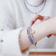 Chi Xing's new Chinese Tanzanite cut round beads multi-layer bracelets in ancient niche Xiaomi bead bracelet color gem handpieces adjustable women's bracelets