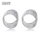 Misu pt950 platinum Möbius ring earrings multi-layer coil platinum earrings as birthday gift for girlfriend earrings weighing 2.5-2.7 grams