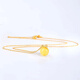 MUJUE beeswax pendant pearl chicken oil yellow honey amber round bead clavicle chain women's necklace