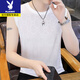 
Playboy 2025 summer new men's high-end ice silk jacquard vest plus fat plus size quick-drying markless sleeveless T-shirt [single top] Q6629 khaki M 90-115Jin [Jin equals 0.5 kg]