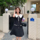 Aotong Xiaoxiang Style Kleid für Frauen 2025 Sommer Neues französisches Temperament Faltenrock AT2603 Bildfarbe m