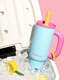 
Chakolab and Xuba Cup Large capacity insulation cold cup Stainless steel insulation water cup 2024 new women's ice tycoon cup Baking cup - Rose Snowball 1050ml