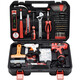 
Kraftwell 122-piece lithium-electric drill set daily household tool box hand drill tool set P3028A 109-piece 12V lithium-electric drill set invoice P2982A