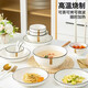 Eight-piece set of bowls and plates for household dishes Nordic style modern creative ceramic bowls and chopsticks combination plate spoon rice bowl tableware Eight-piece set of bowls and plates (2 bowls, 2 plates, 2 spoons, 2 chopsticks)