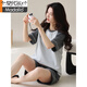 Modal High-End-Pyjama für Frauen im Sommer Pure Cotton Shorts Shorts All-Cotton Casual Thin Style für Outdoor-Kleidung. Z9853 L [empfohlen für 100-120 Jin [Jin ist gleich 0,5 kg] Verschleiß]]