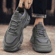 Huili Spring Herrenschuhe 2025 Neue lässige Herren-Kee-resistente Arbeitsschutznetz atmungsablöschbarer Arbeitskleidung trendy weicher Sohle dicker Sohle Brettschuhe 8888 Grau 40