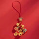 
Beiyipin mobile phone lanyard swallowing beast mobile phone chain hanging decorations Sand gold copper God of Wealth family of three Shajin mobile phone chain national trend ancient pendant keychain pendant men and women