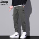 JEEP SPIRIT吉普美式工装牛仔裤男2025夏季宽松束脚哈伦休闲裤子男士春夏 9859军绿色 M
