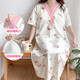 
Summer thin style for pregnant women in summer short-sleeved pajamas breastfeeding hospital room for delivery skirt SY16819 L Recommended weight within 120 Jin [Jin equals 0.5 kg]