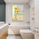 TURBOSUN bathroom hanging paintings with high-end feel without punching bathroom landscape hanging painting landscape decoration paintings hanging above toilet toilet ZSH13547-Wait for flowers to bloom Outer frame 60x80cm aluminum alloy frame + plexiglass