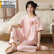 Pajama féminin de style chinois modal pour les femmes en été 2025 Nouveau pantalon à manches courtes à la mode des vêtements à domicile G9905 [pantalon à manches courtes] M 75Jin [Jin est égal à 0,5 kg] -95jin [Jin est égal à 0,5 kg]