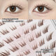 Eyelash brown glue-free Su Daji short single-cluster segmented fox style diagonal flying thick natural simulated fox eye false eyelashes glue-free brown tool-free 8-12mm short style