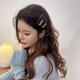 Dongyi carefully selects light luxury hairpins, broken hairpins for women, side bangs clips, forehead clips, bb clips, hair accessories, smiley faces, 4 packs