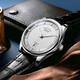 Boman Brand Watch Mechanical Watch Vollautomatisch importierte Bewegung Herren Uhrenkalender leuchtend wasserdichte Männer-Uhr-Klassiker [Sammlerversion] 3882 Belt Rose White-39mm Lifelong Garantie