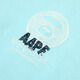 AAPE Spring, Herbst, Herbst, Winter, Sommer-Affenbrief besticktes Runde Halsschnur-Etikett trendy losen lässiger Kurzärmel-T-Shirt 1463xxm Bkx/Black M