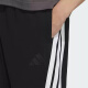 阿迪达斯 （adidas）短裤男裤夏季新款运动裤宽松舒适透气针织休闲五分裤IP3932 KC3897黑色三条纹 S