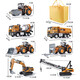 JPHZNB Engineering Vehicle Toy Set Children's Car Alloy Excavator Toy Car Boy Mixer Truck Excavator Mom Recommends Seven Car Set Gift Bag Version