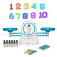 CABETO DE CONDIUSO ESCALA DE BALECA DIGITAL DE NIÑOS Montessori Educación temprana Escala de rana Adición de juguetes y número de sustracción Pensamiento lógico Juguete gran tamaño-Puppy + 20 Peso + 10 Números