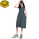 
G.DUCKKIDS Little Yellow Duck Girls Set Summer Thin Style Soft Denim Overalls Medium Large Children's Fashionable Strap Shorts Trendy Single Vest 170 Default Size 3