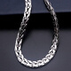 Fiber Bundle (QIANSHU) PT950 platinum necklace men's platinum necklace men's domineering platinum chain platinum snake bone chain thick chain weight about 64.51 grams long about 64 cm thick about 7.5